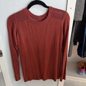 lululemon athletica rust scoop neck sweater